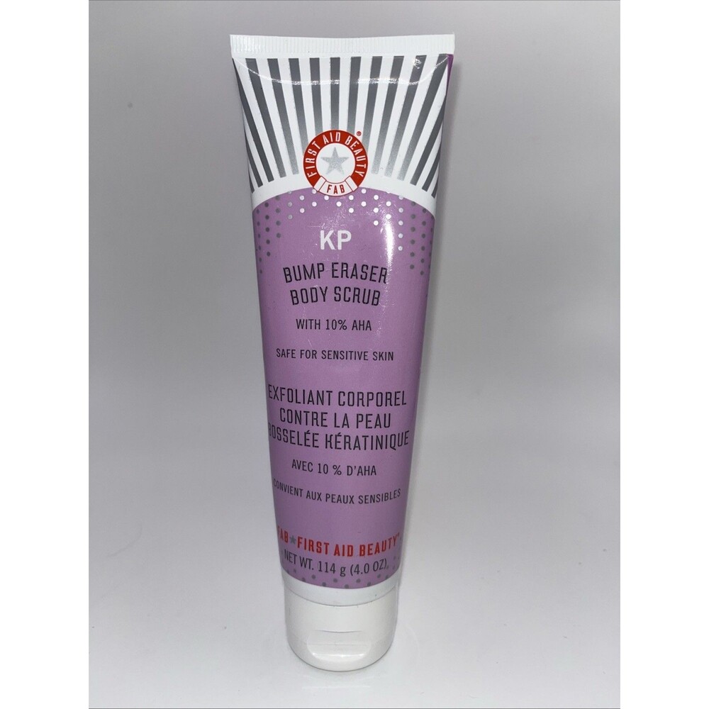 FIRST AID BEAUTY ~ KP Bump Eraser Body Scrub w/ 10% AHA ~ New / Sealed 4 oz